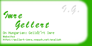 imre gellert business card